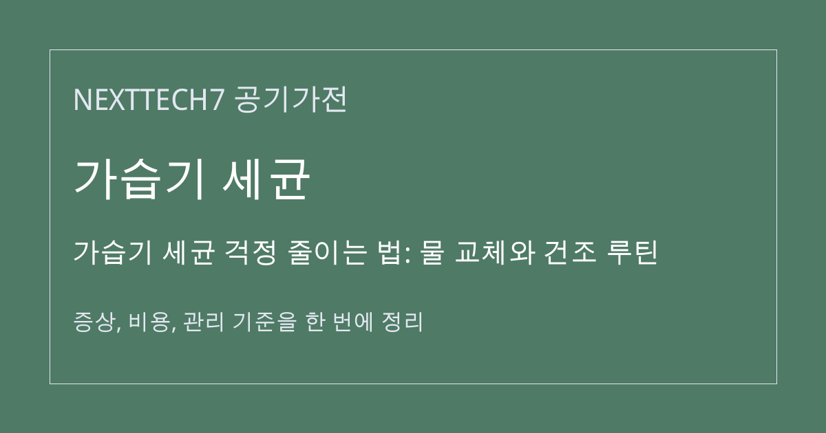 가습기 세균 걱정 줄이는 법: 물 교체와 건조 루틴 대표 이미지