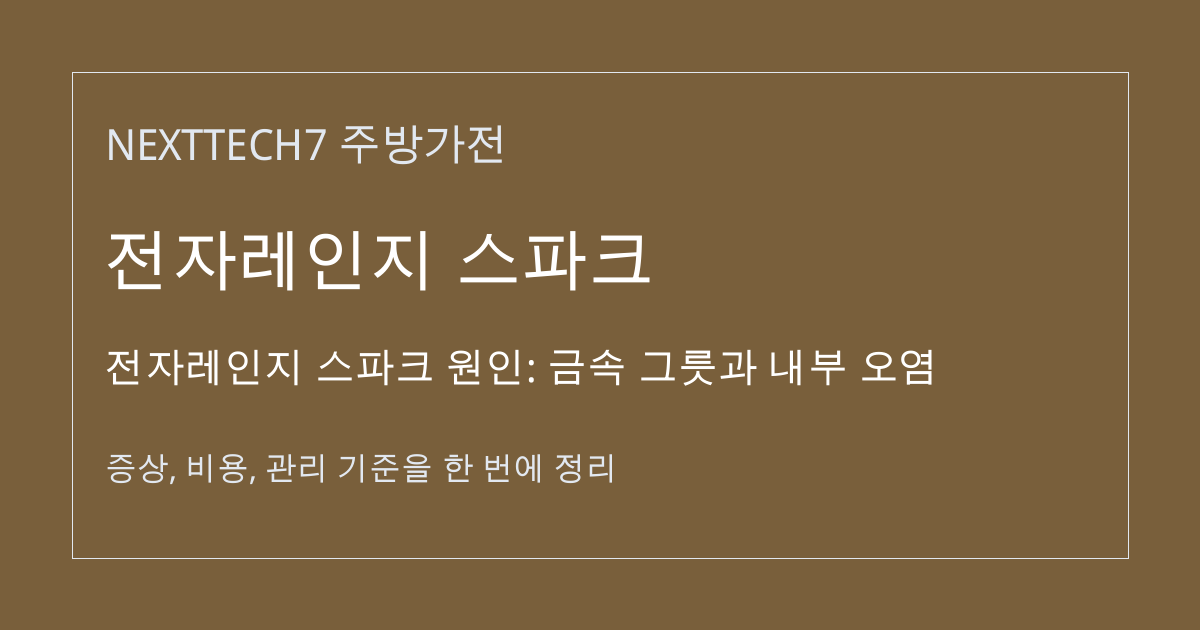 전자레인지 스파크 원인: 금속 그릇과 내부 오염 대표 이미지